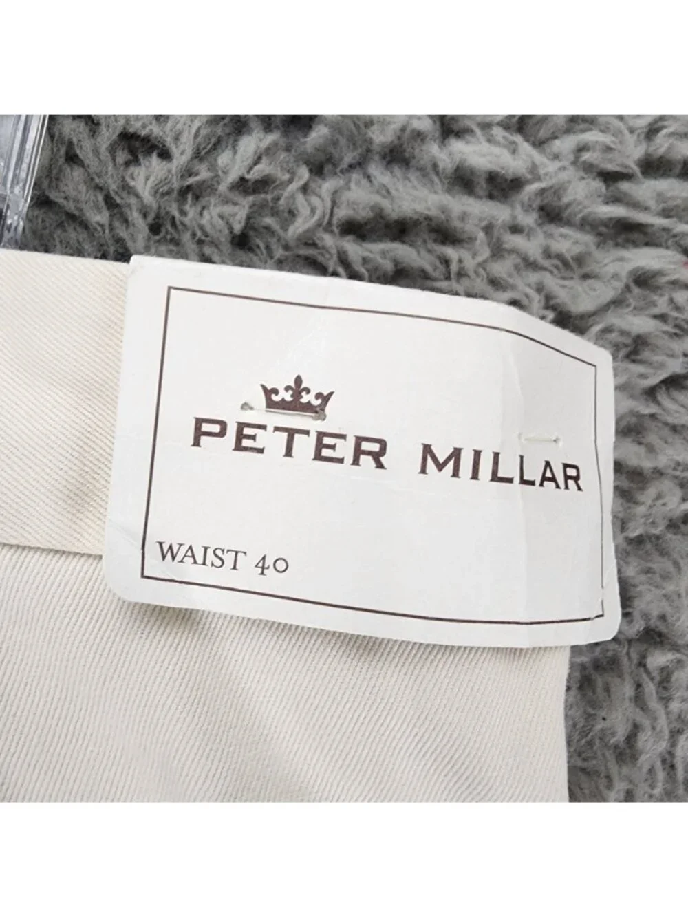 Peter Millar Pants Mens 40x36 Beige Pima Cotton High Rise Sport *NWD Read*
